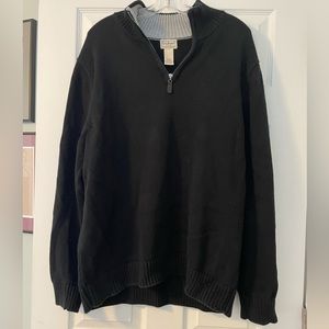 Men’s LLBean quarter zip cotton sweater